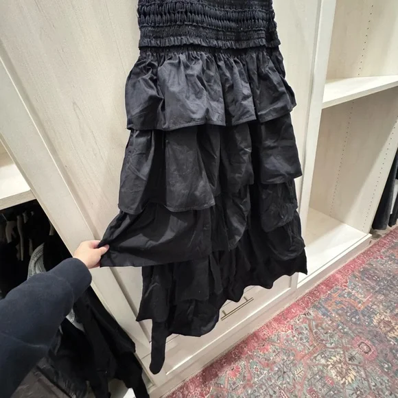 Free People Sun Dancing Midi Dress in Black small NWT - Picture 7 of 8